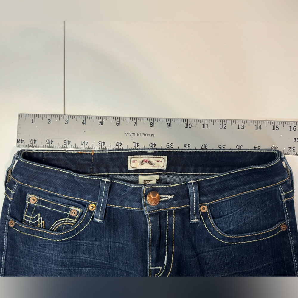 PRVCY Jeans Malibu Hills Dark Chelsea Wash Stretch Low Rise SZ 27 NEW! - Picture 14 of 16